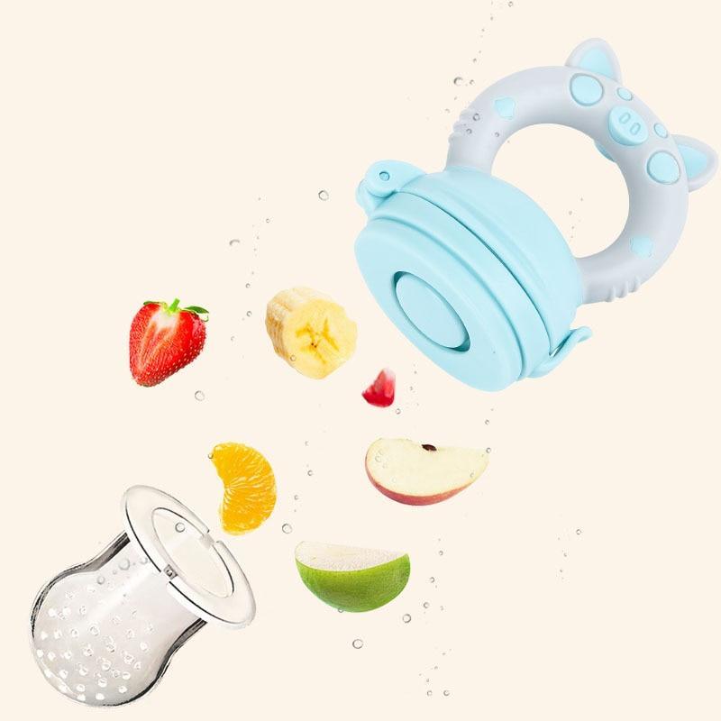 Cartoon Animal Silicone Baby Fruit Pacifier Feeder S-L