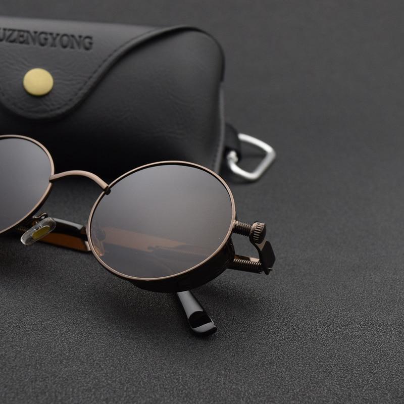 Steampunk Round Metal Sunglasses Gothic Retro UV400