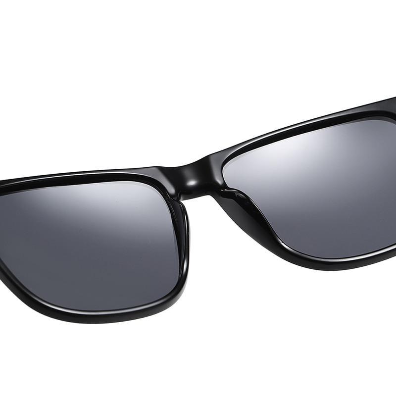 Polarized Square Titanium Sunglasses with Mirror Gradient Lens
