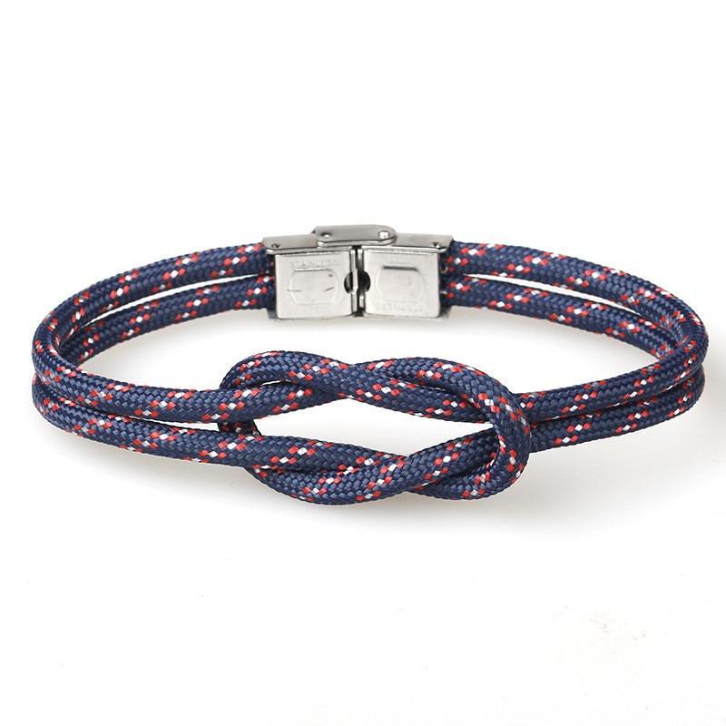 Elegant Multi-Layer Nautical Knot Rope Anchor Bracelet