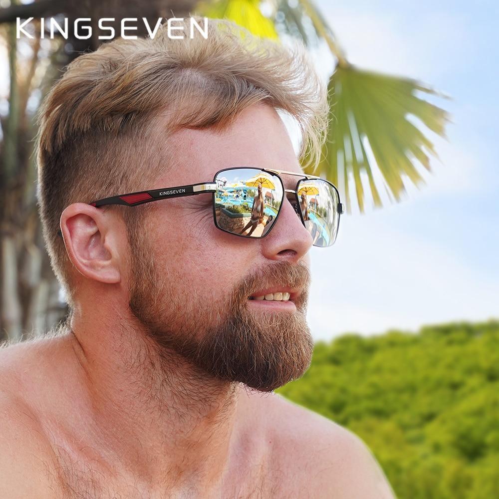 Modern Aluminum Polarized Men's Sunglasses Mirror Lens