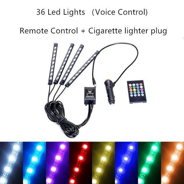 RGB LED Car Strip Lights with App Control & Music Sync Waterproof