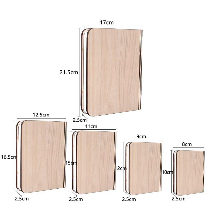 Foldable Wood Book Lamp - Rechargeable LED Magnetic Night Light