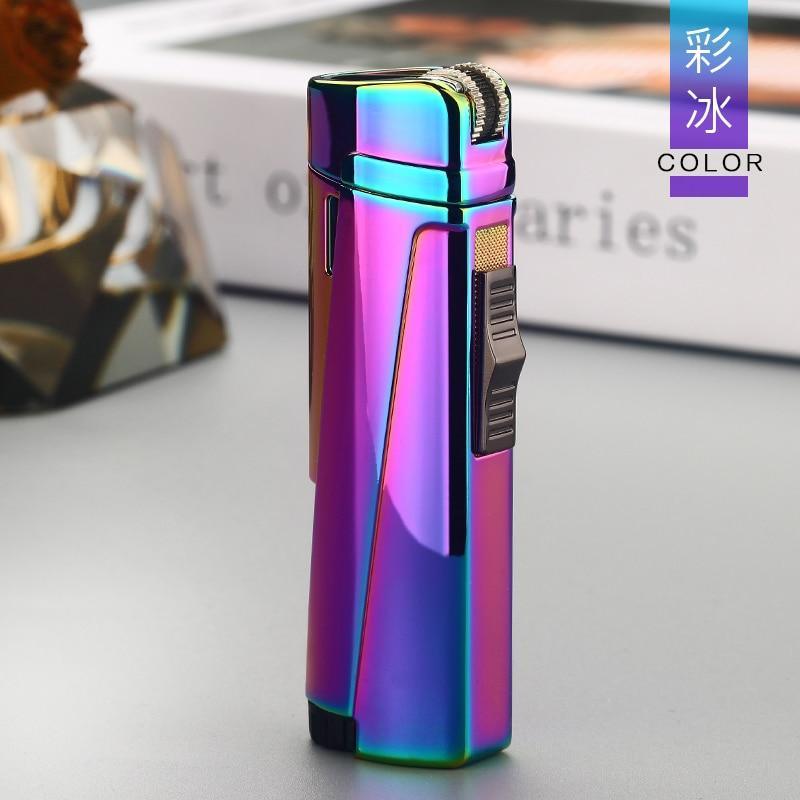 Modern Triple Jet Torch Lighter with Grinding Wheel Ignition