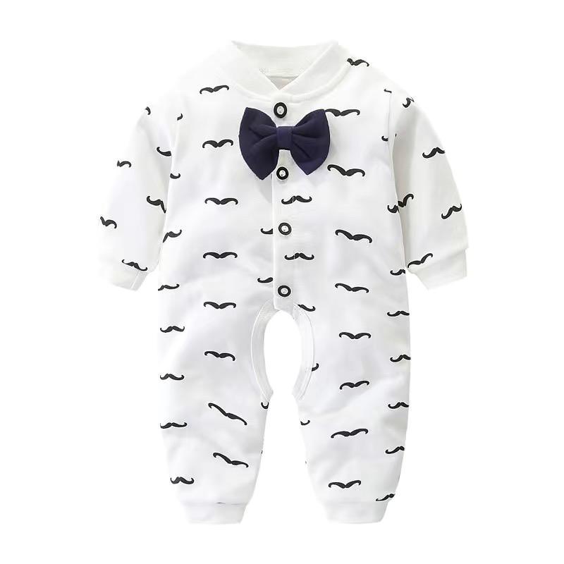 Unisex Newborn Cotton Sleeper Pajamas in Classic Navy and White