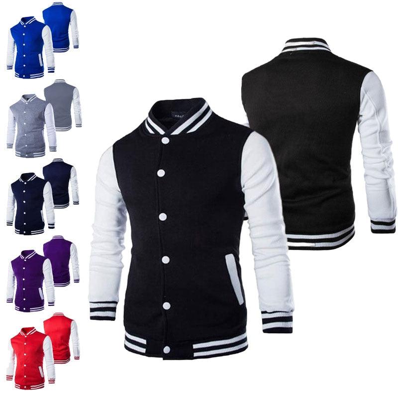 Men's Slim Fit Baseball Jacket Casual Lightweight College Coat