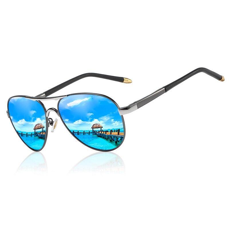 Luxury Polarized Aviator Sunglasses with UV400 Metal Frame