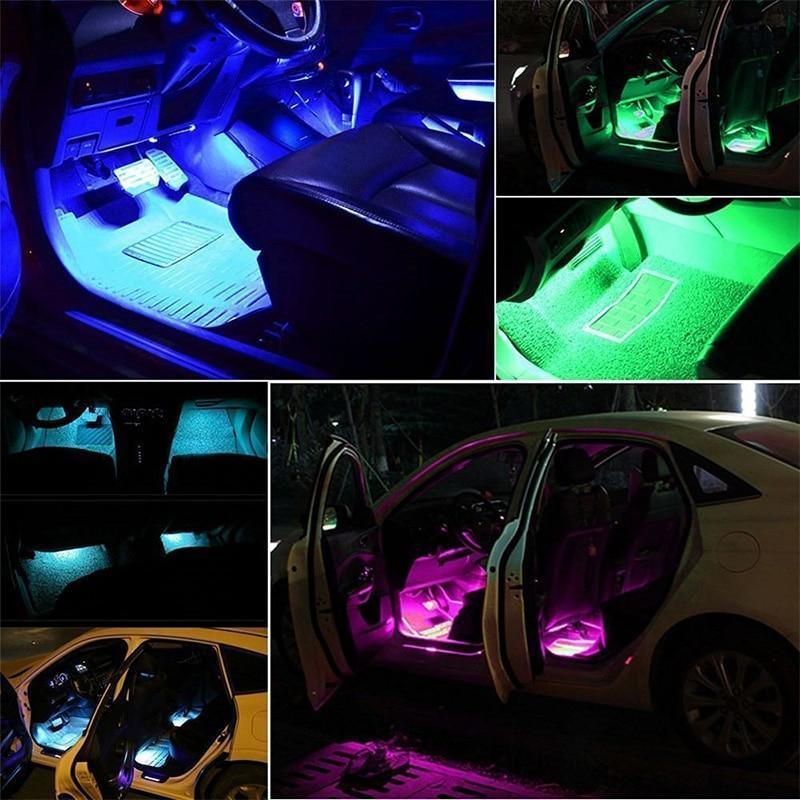 RGB LED Car Interior Strip Lights with App & Music Sync Control