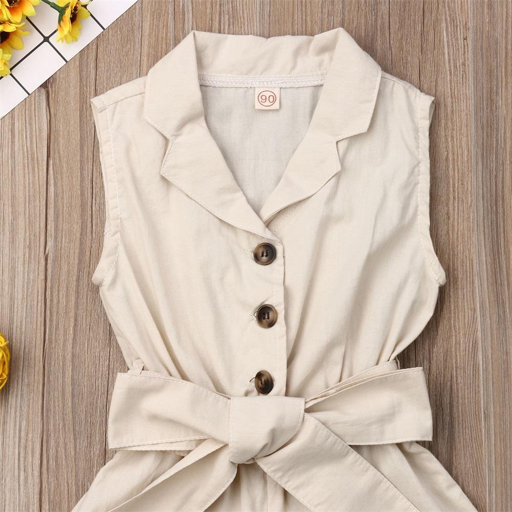 Elegant Sleeveless Summer Jumpsuit Romper for Girls, 1-6 Years