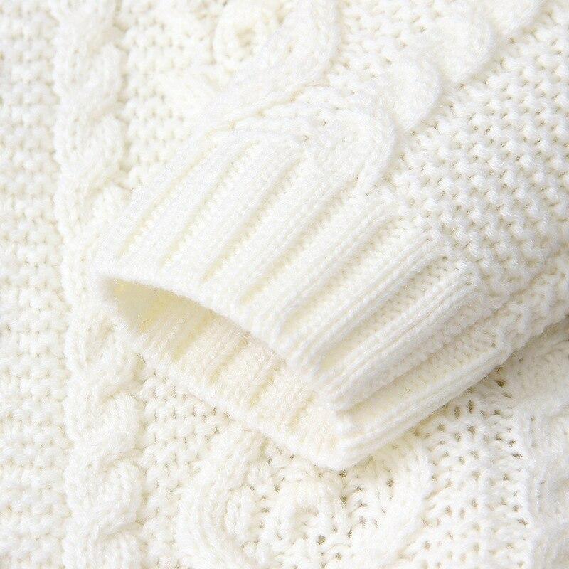 Unisex Newborn Knit Romper Hooded Warm Coat for Winter
