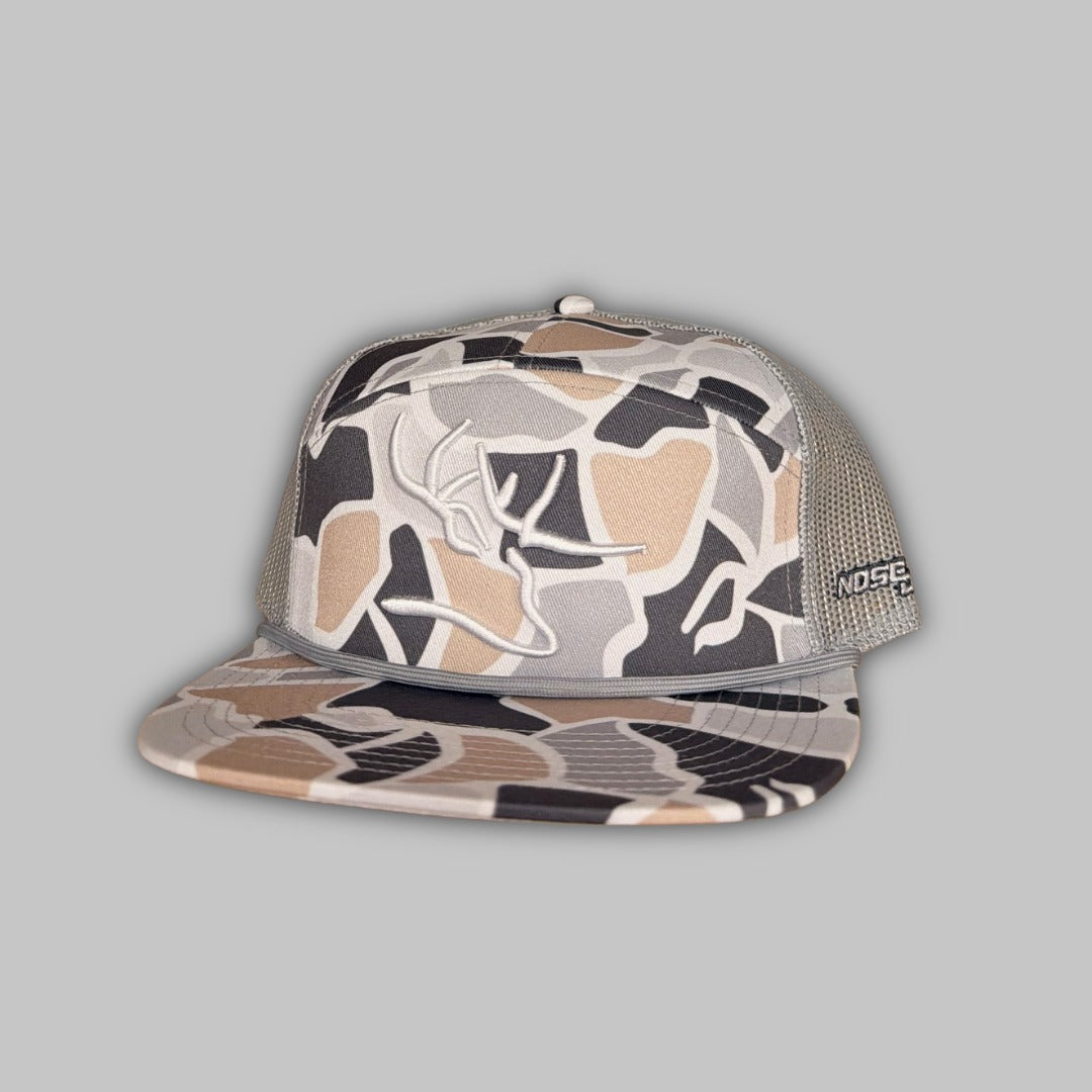 7 Panel Duck Camo Embroidered Snapback Hat - Unisex Streetwear