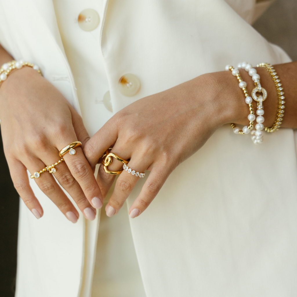 Bezel Beaded Ring