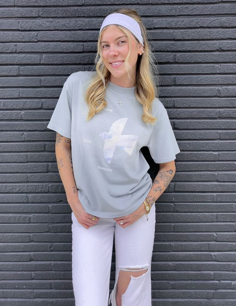 His Love Endures Forever Heavyweight Cotton Streetwear Tee