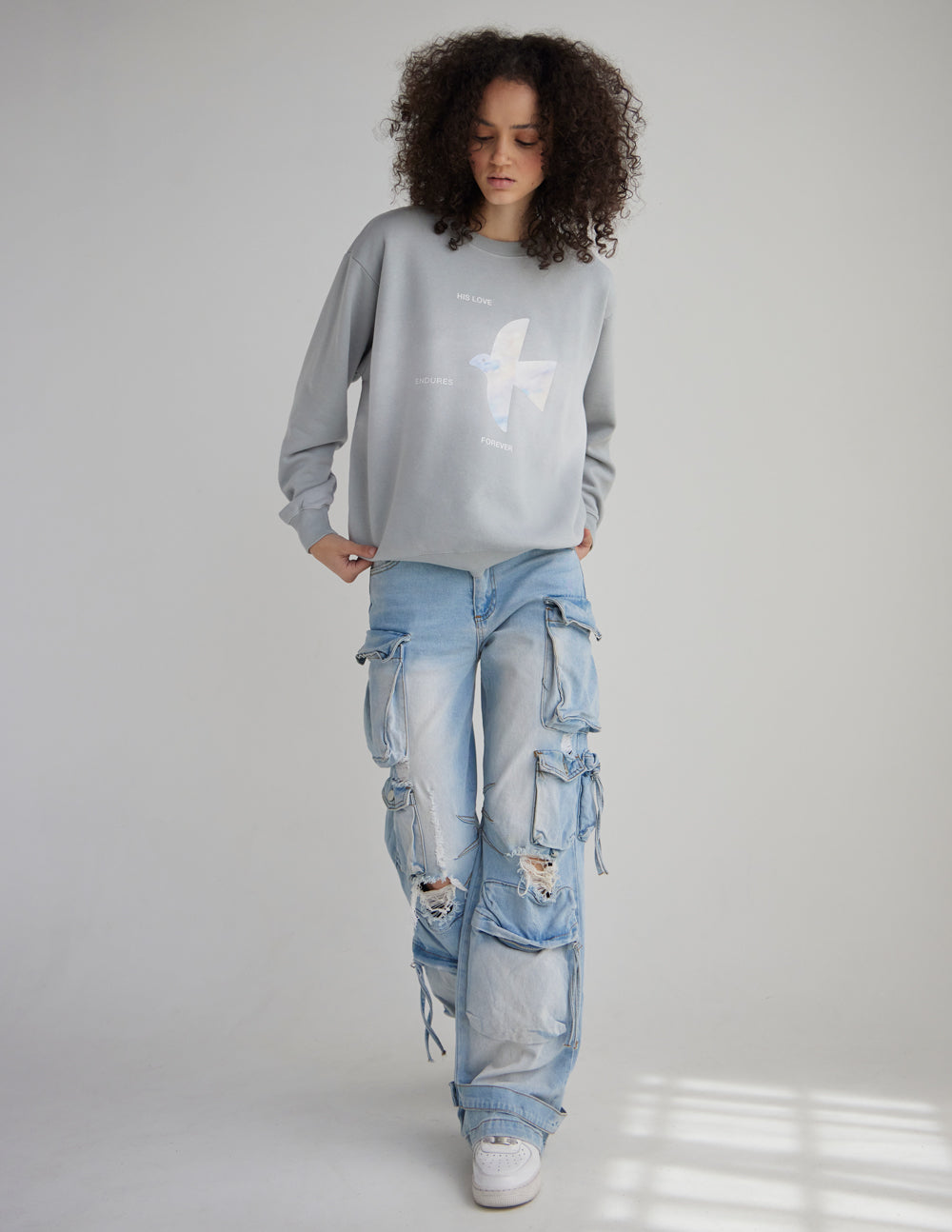 His Love Endures Forever Unisex Crewneck Sweatshirt