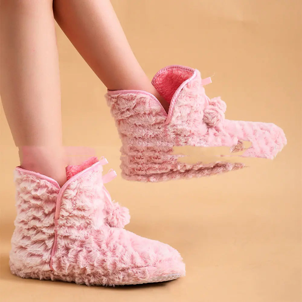 Women's Warm Cotton Indoor Boots for Autumn & Winter