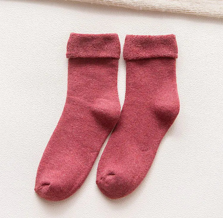 Women's Thick Cotton Thermal Crew Socks for Fall and Winter - Image 5