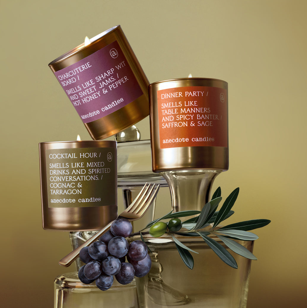 Cocktail Hour Scented Candle - Gold Glass Vessel