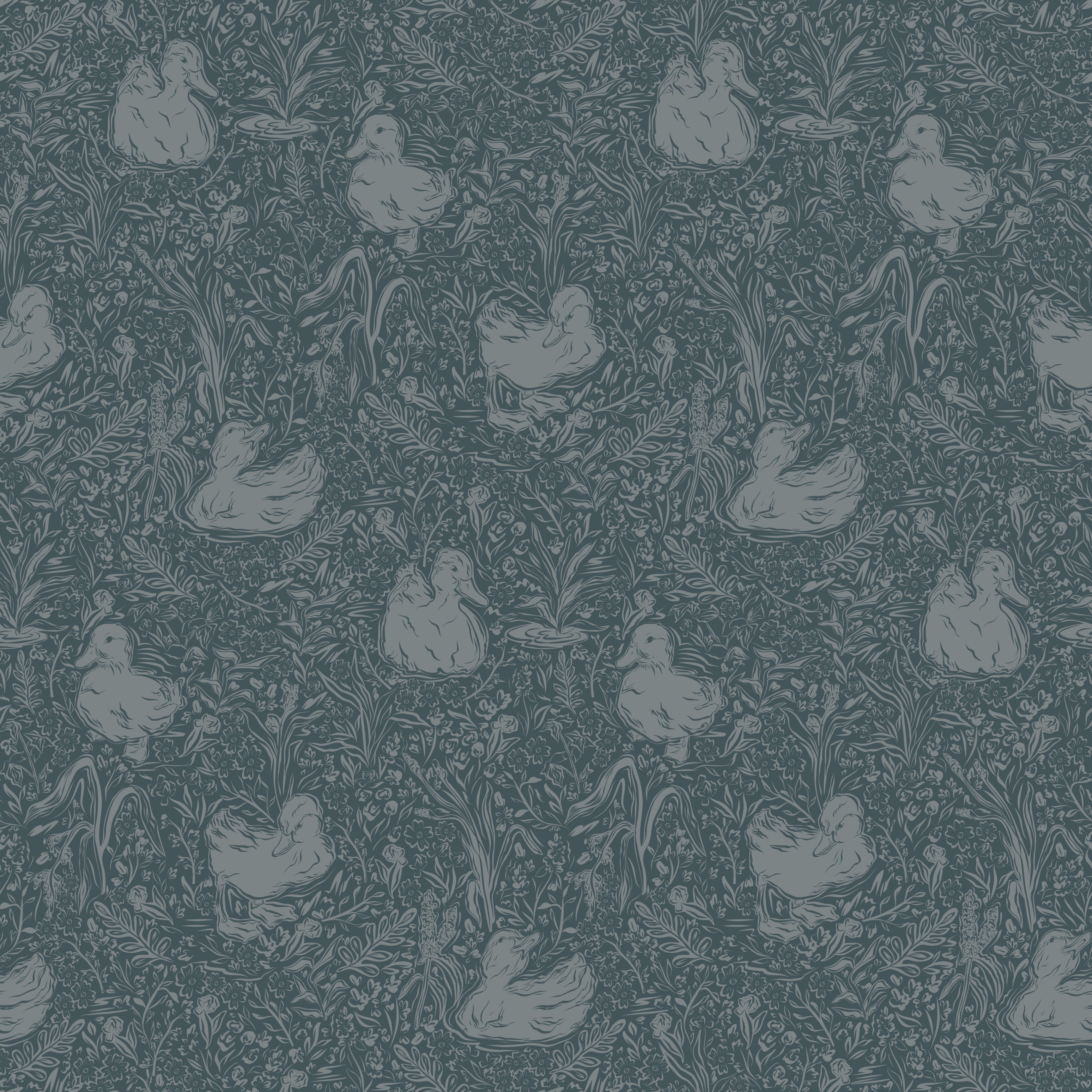 Hollingworth Floral Wallpaper in Pink, White, and Grey