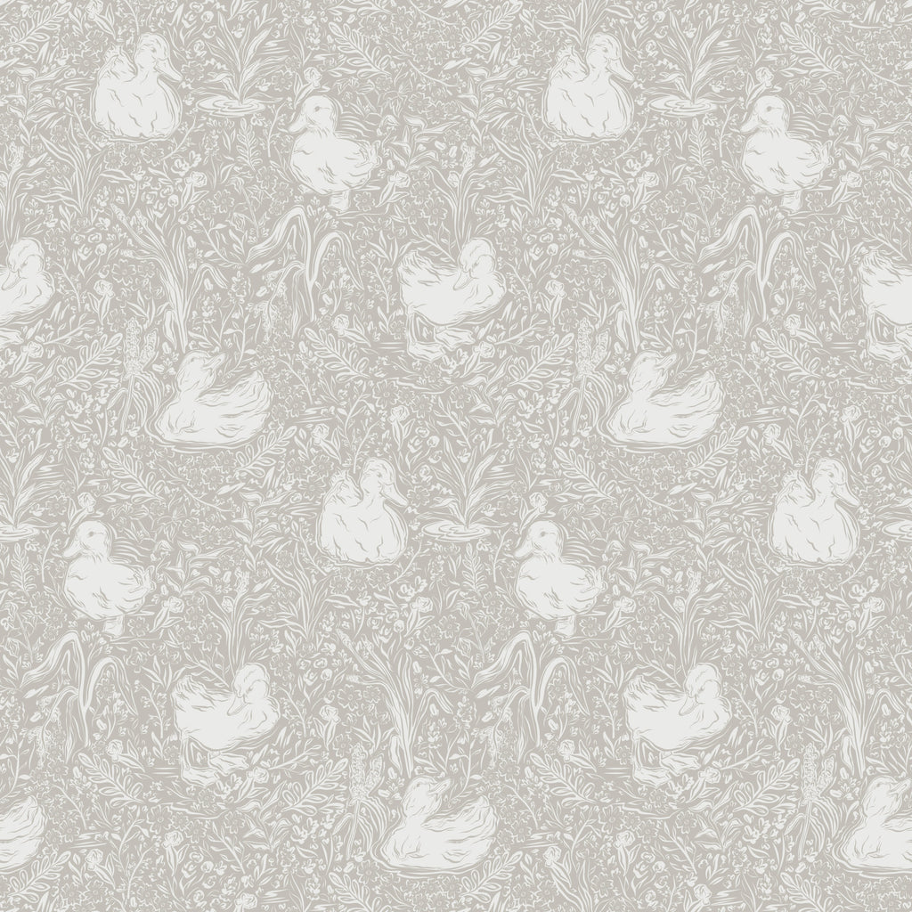 Hollingworth Floral Wallpaper in Pink, White, and Grey