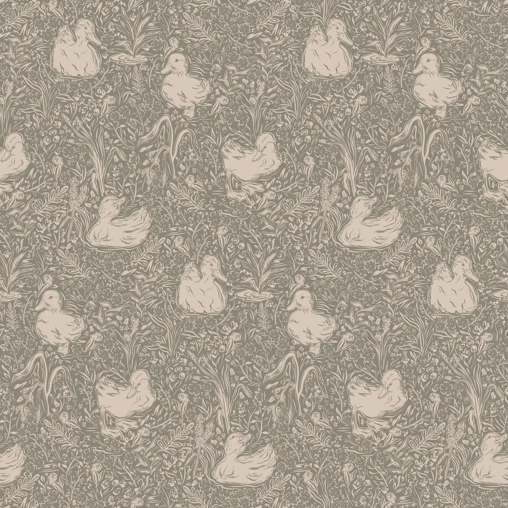 Hollingworth Floral Wallpaper in Pink, White, and Grey