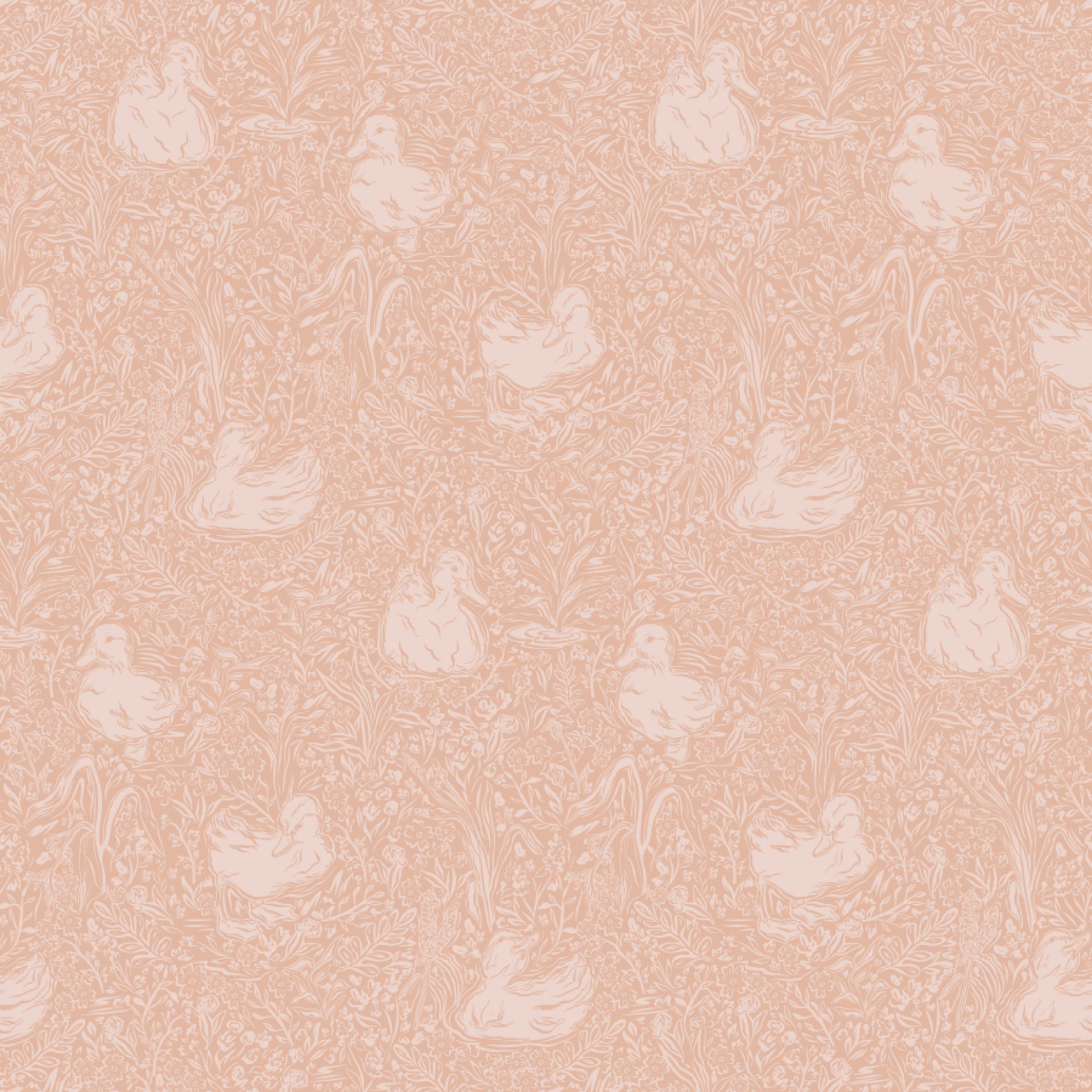 Hollingworth Floral Wallpaper in Pink, White, and Grey