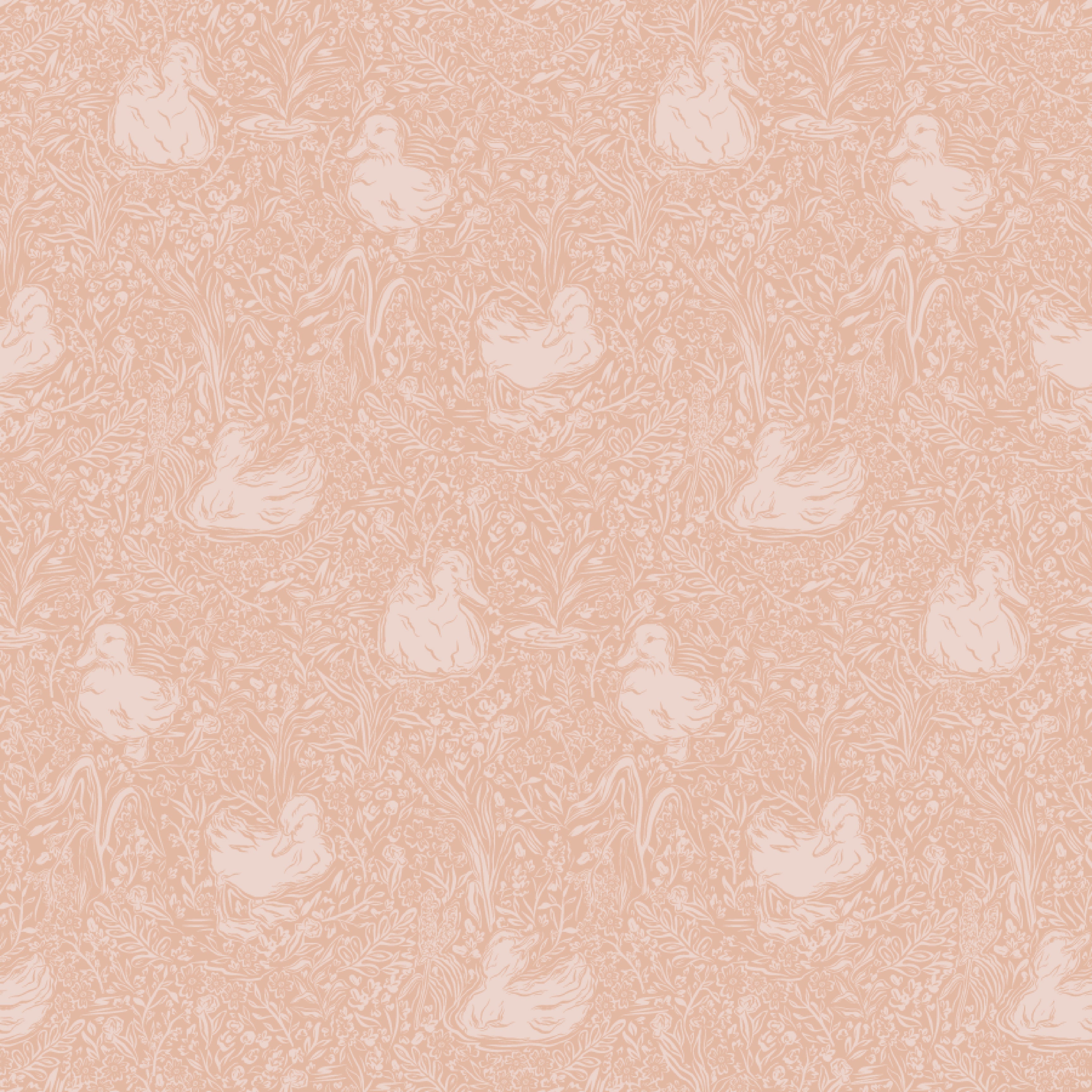 Hollingworth Floral Wallpaper in Pink, White, and Grey