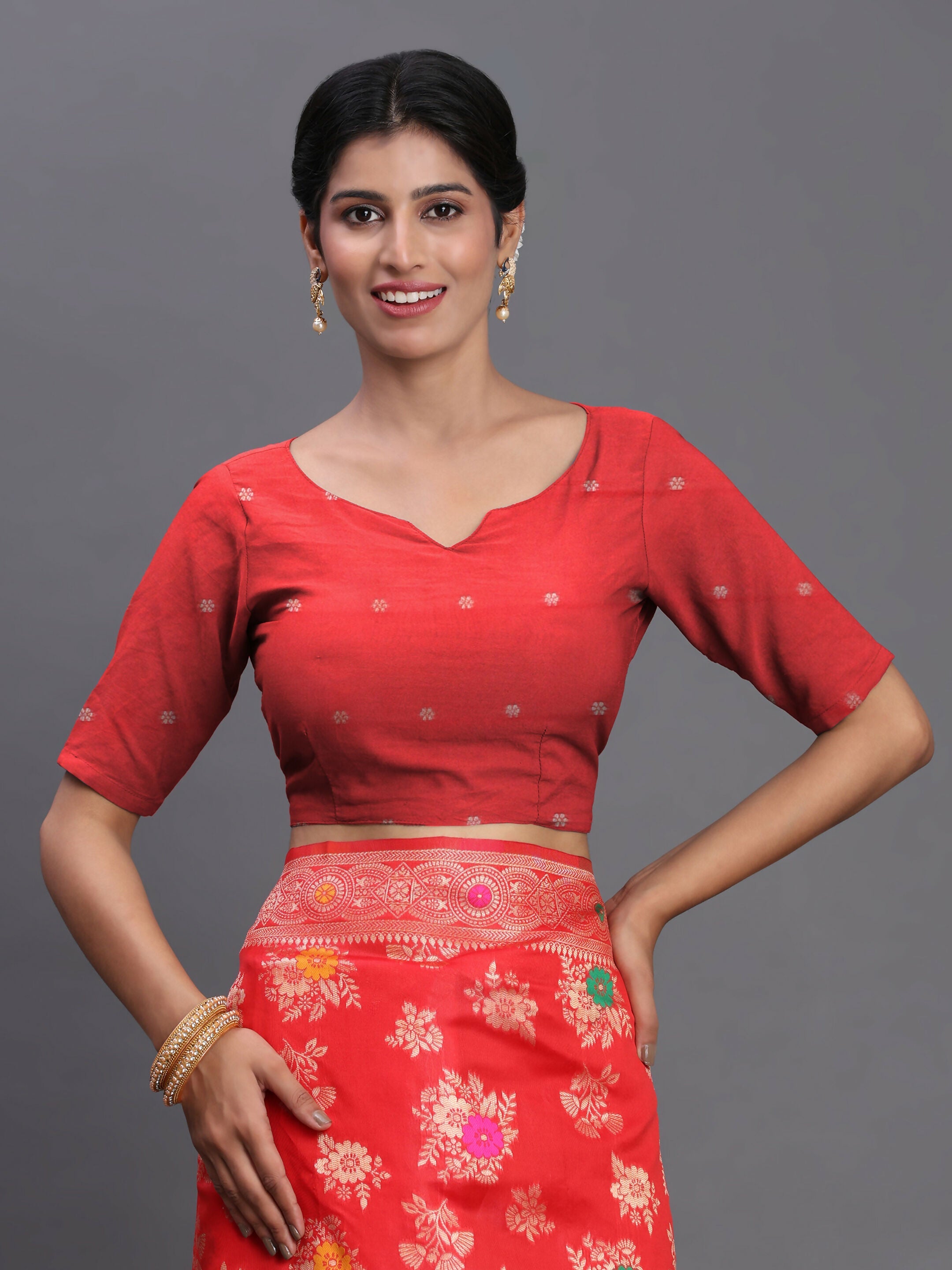 Shree Shyam Fashion Banarasi Silk Red Saree