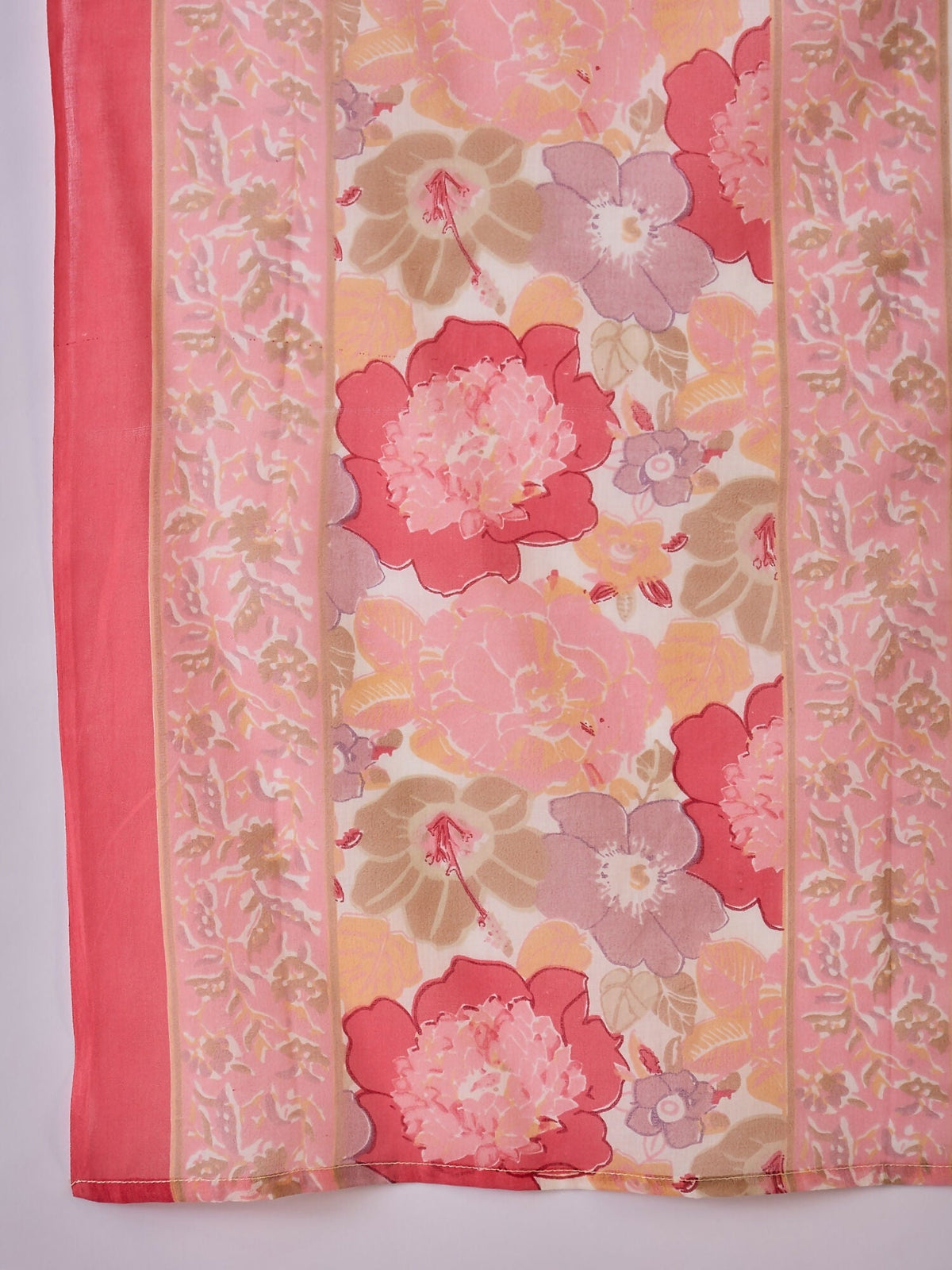 Printed Pink Pure Cotton Kurta Set for Women