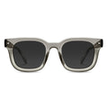 The Hudson sunglasses in Stone colorway featuring beveled edges and a sleek, bold silhouette.