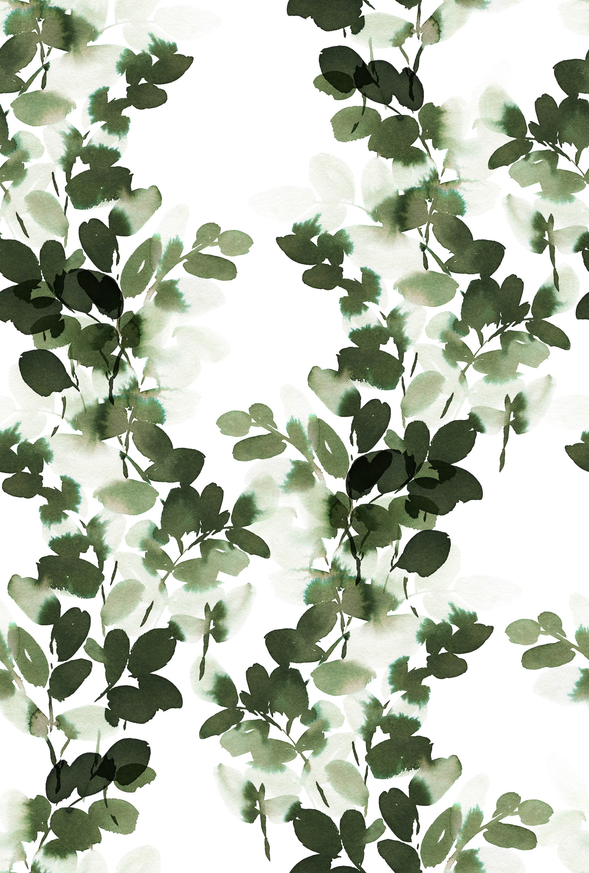Hunter Wallpaper in Green and White
