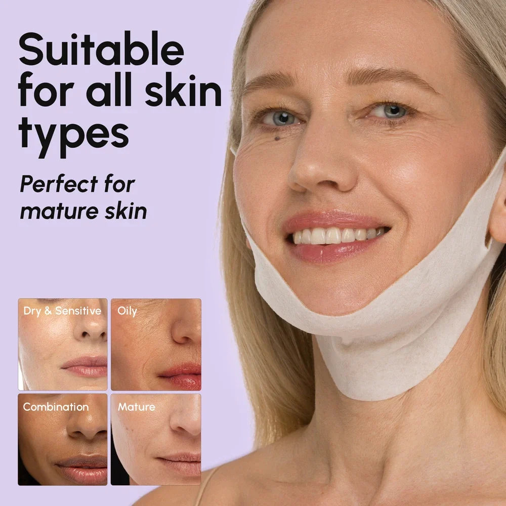 Hyaluronic Acid V-line Lifting Mask for Firm Jawline and Neck - Image 8