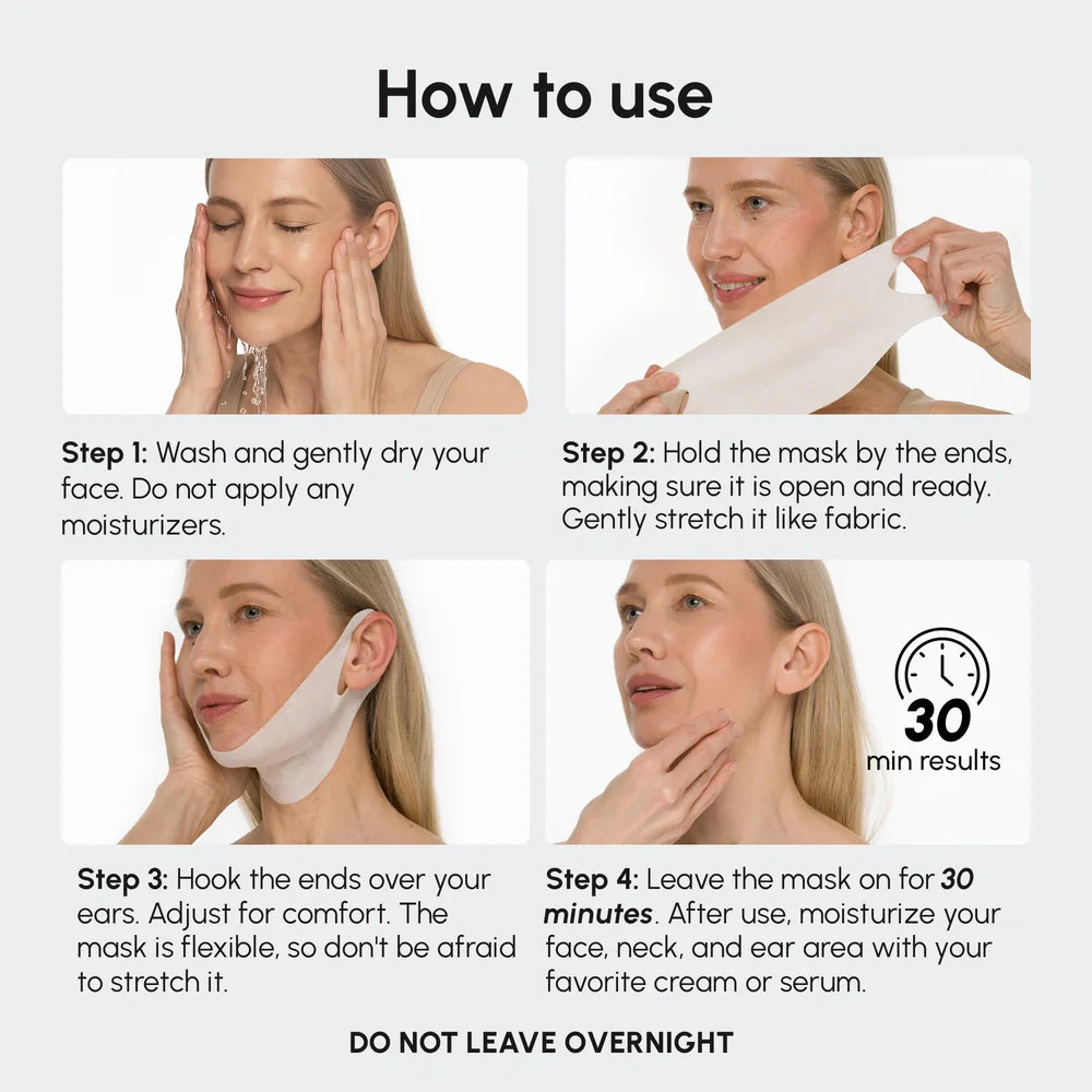Hyaluronic Acid V-line Lifting Mask for Firm Jawline and Neck - Image 9