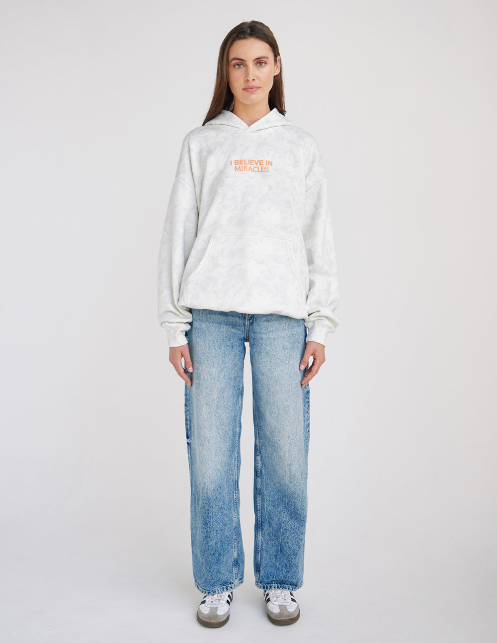 I Believe in Miracles White Camo Unisex Hoodie - Relaxed Fit