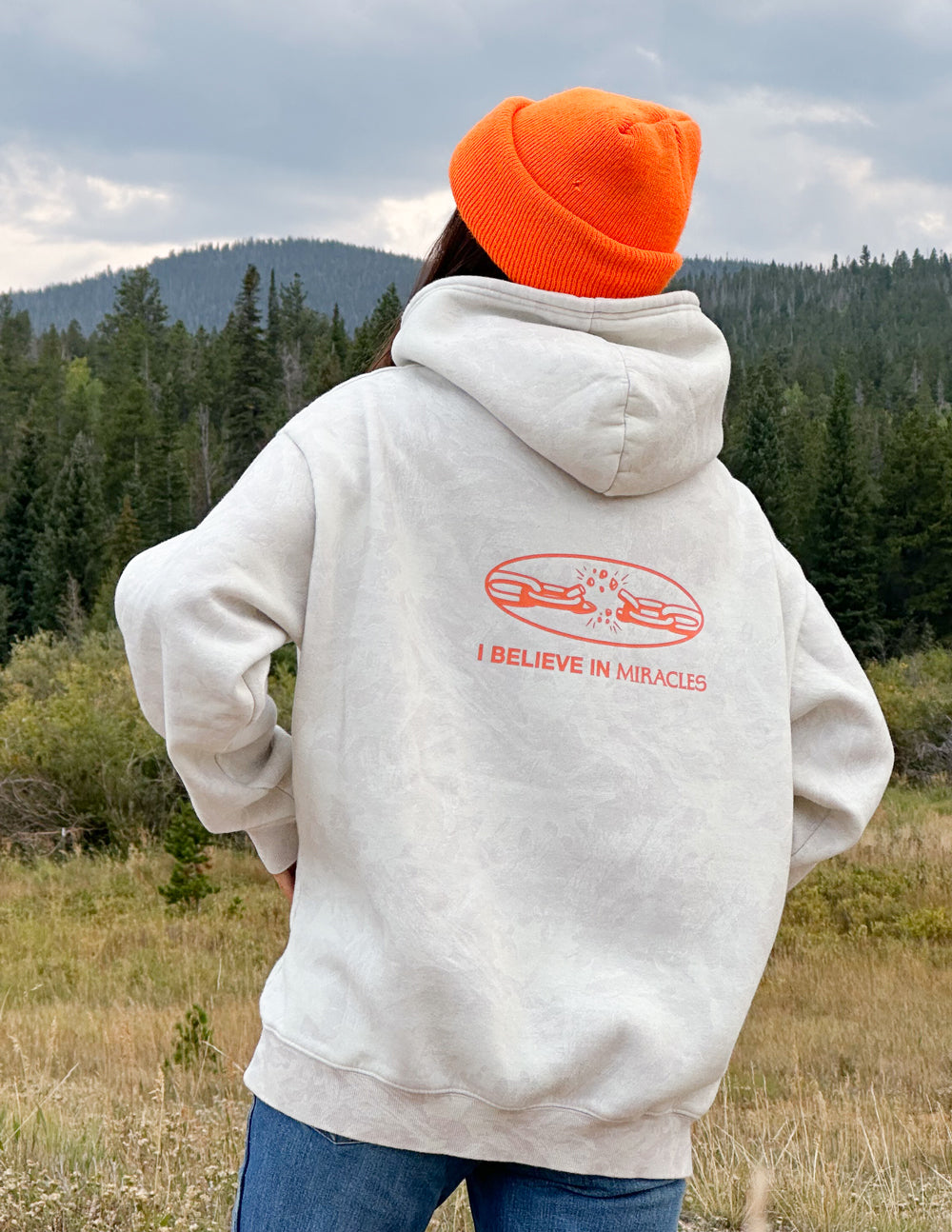 I Believe in Miracles White Camo Unisex Hoodie - Relaxed Fit