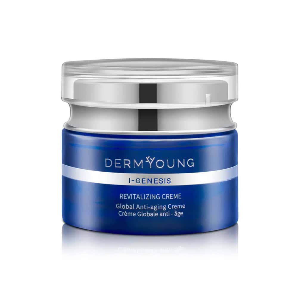DermYoung I-GENESIS Revitalizing Crème jar, 1.7 OZ anti-aging face and neck moisturizer.