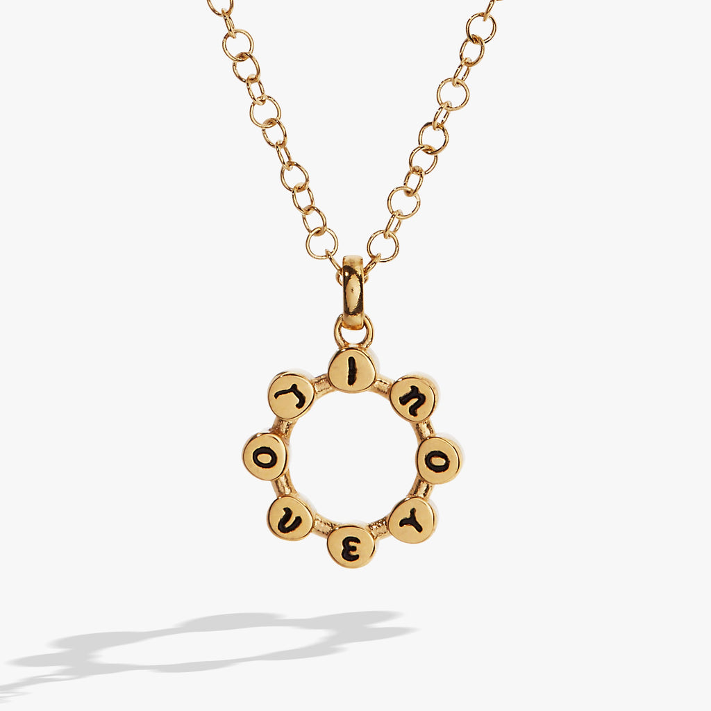 I Love You Hidden Message Acrostic Crystal Charm Necklace