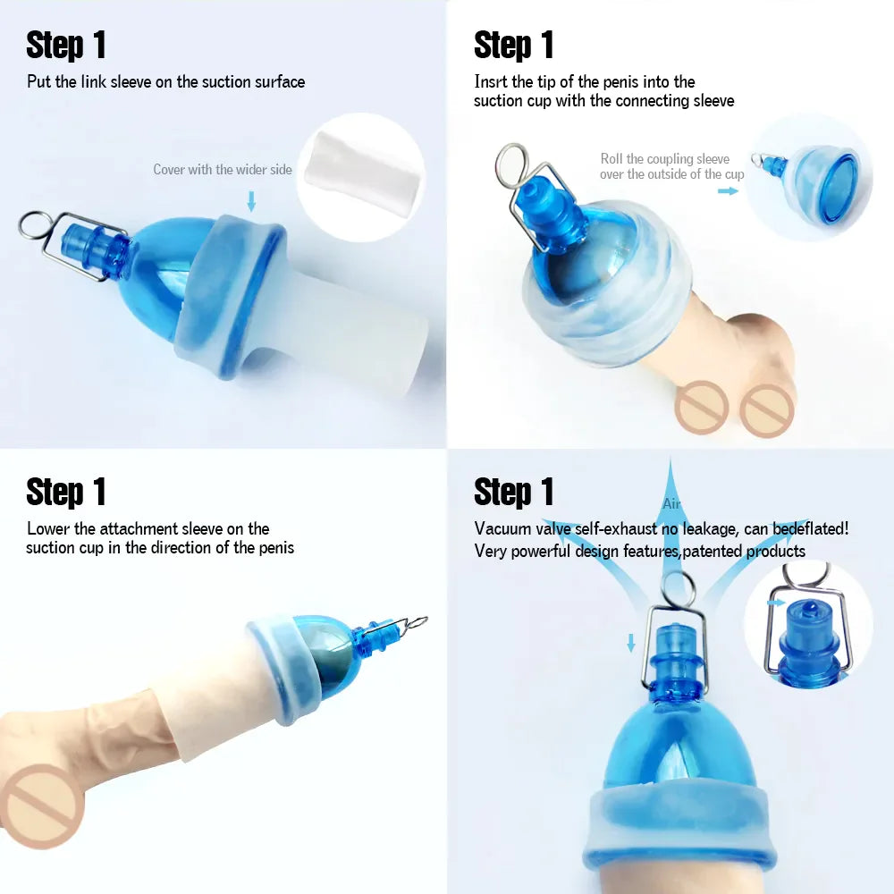Super Penis Enlargement Extender Vacuum Stretcher Pump Hanger Bigger Enhancement