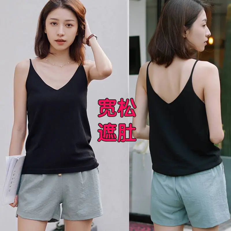 Plus Size Loose Knit Sleeveless Top for Summer