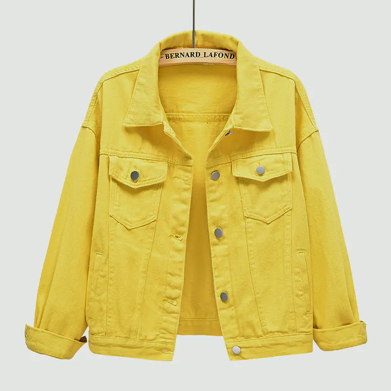Women's Spring Denim Jacket in Colorful Cotton Twill - Image 20