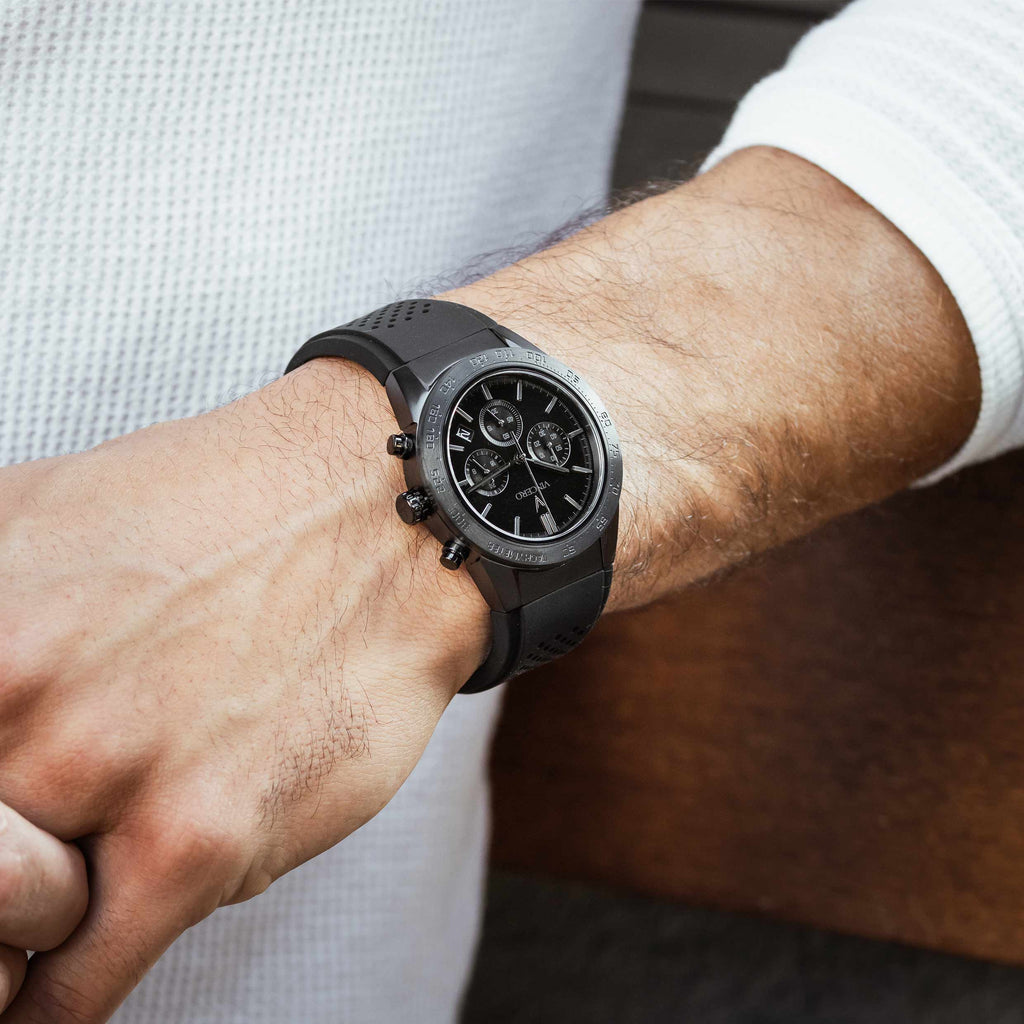 The Rogue Stealth Chronograph Sport Watch with Silicone Band