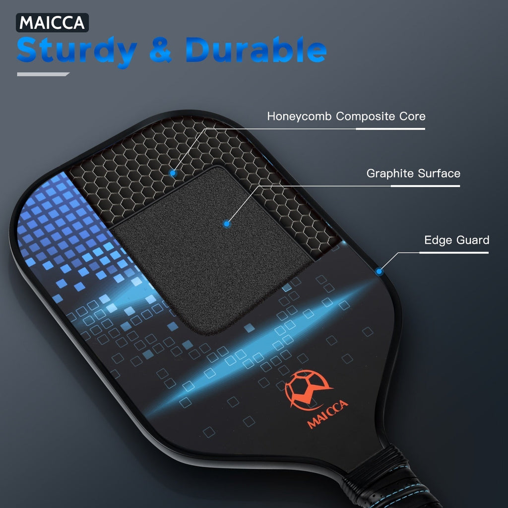 USAPA-Approved Pickleball Paddle Set - Modern Geometric Design