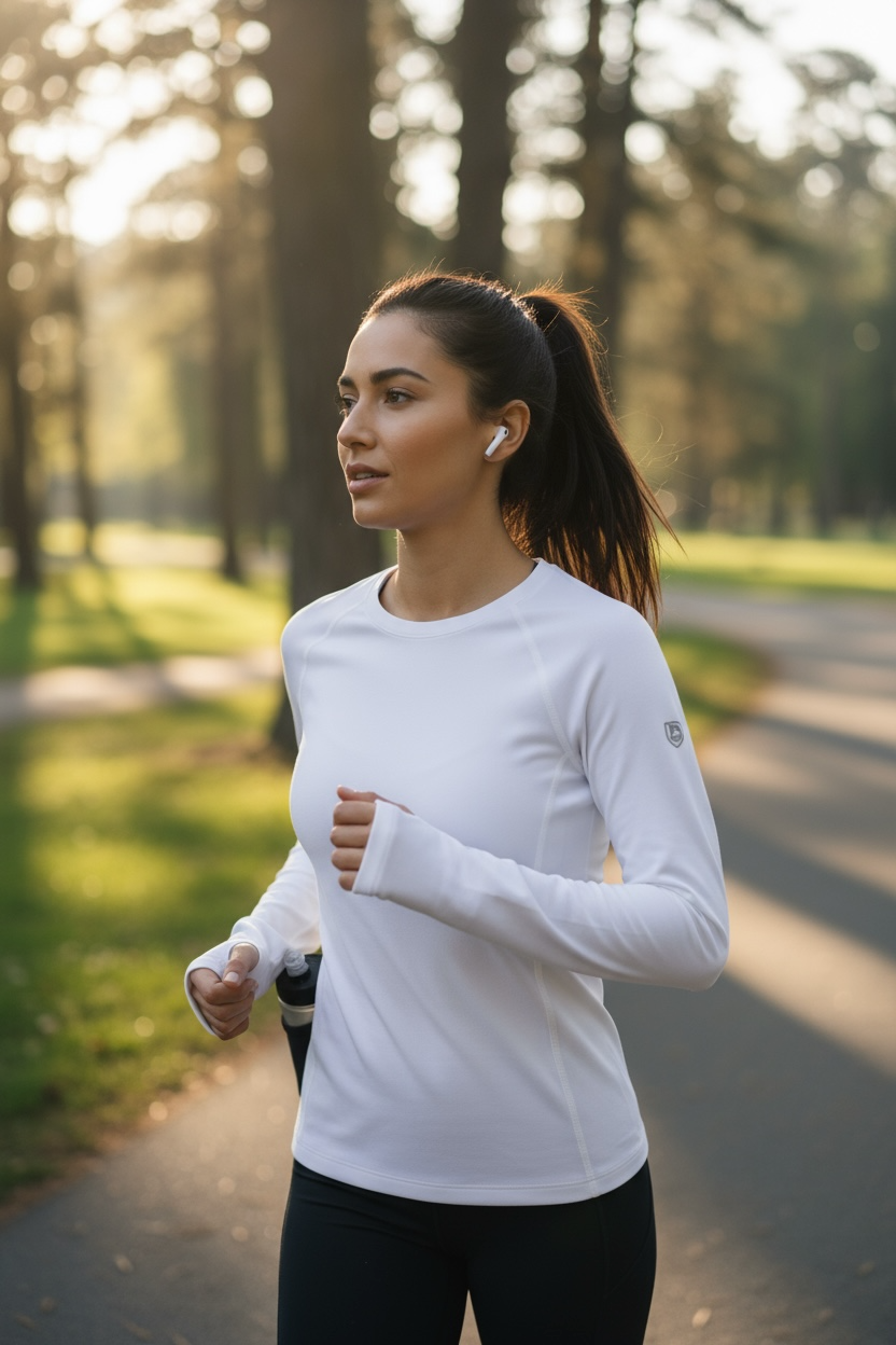 Women's Long Sleeve Athletic Top Moisture Wicking Performance Shirt - Image 13