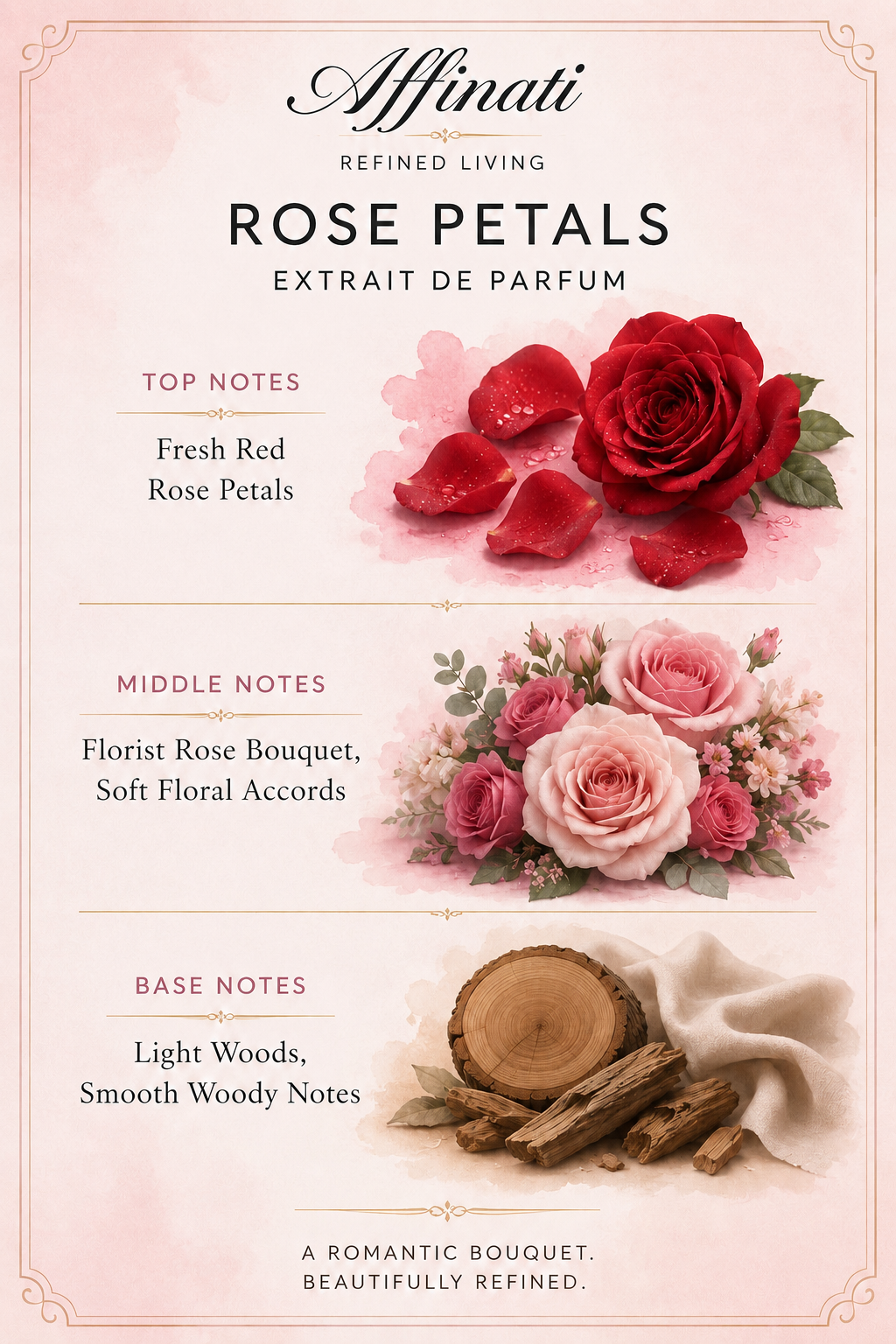 Rose Petals Perfume - Elegant Fresh Cut Rose Fragrance