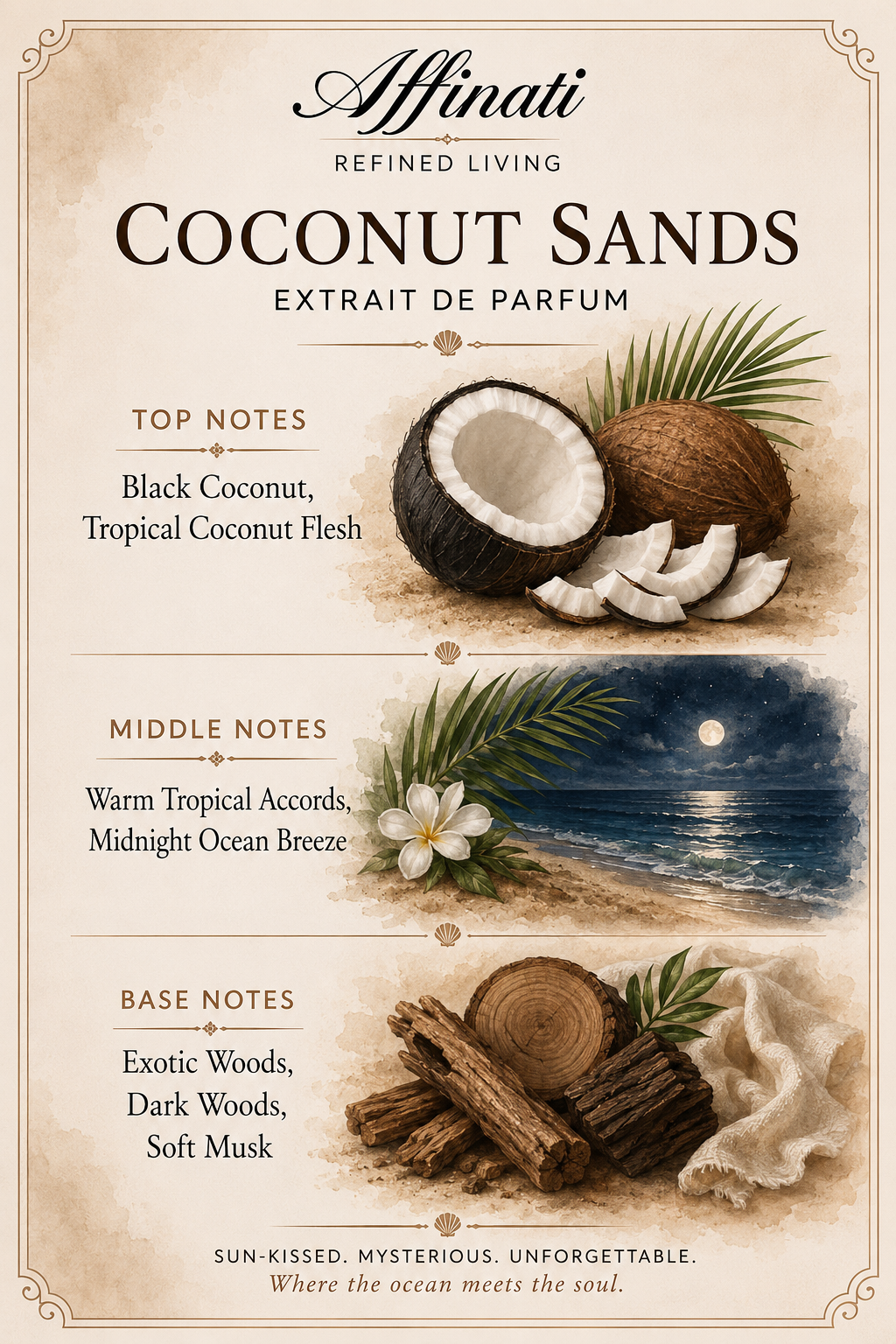 Coconut Sands Unisex Extrait de Parfum 100ml Coastal Fragrance