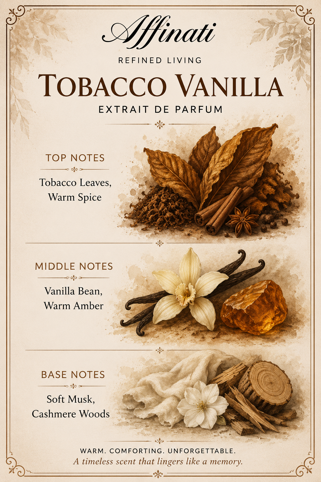 Tobacco Vanilla Extrait de Parfum Unisex Warm Spicy Woody Scent