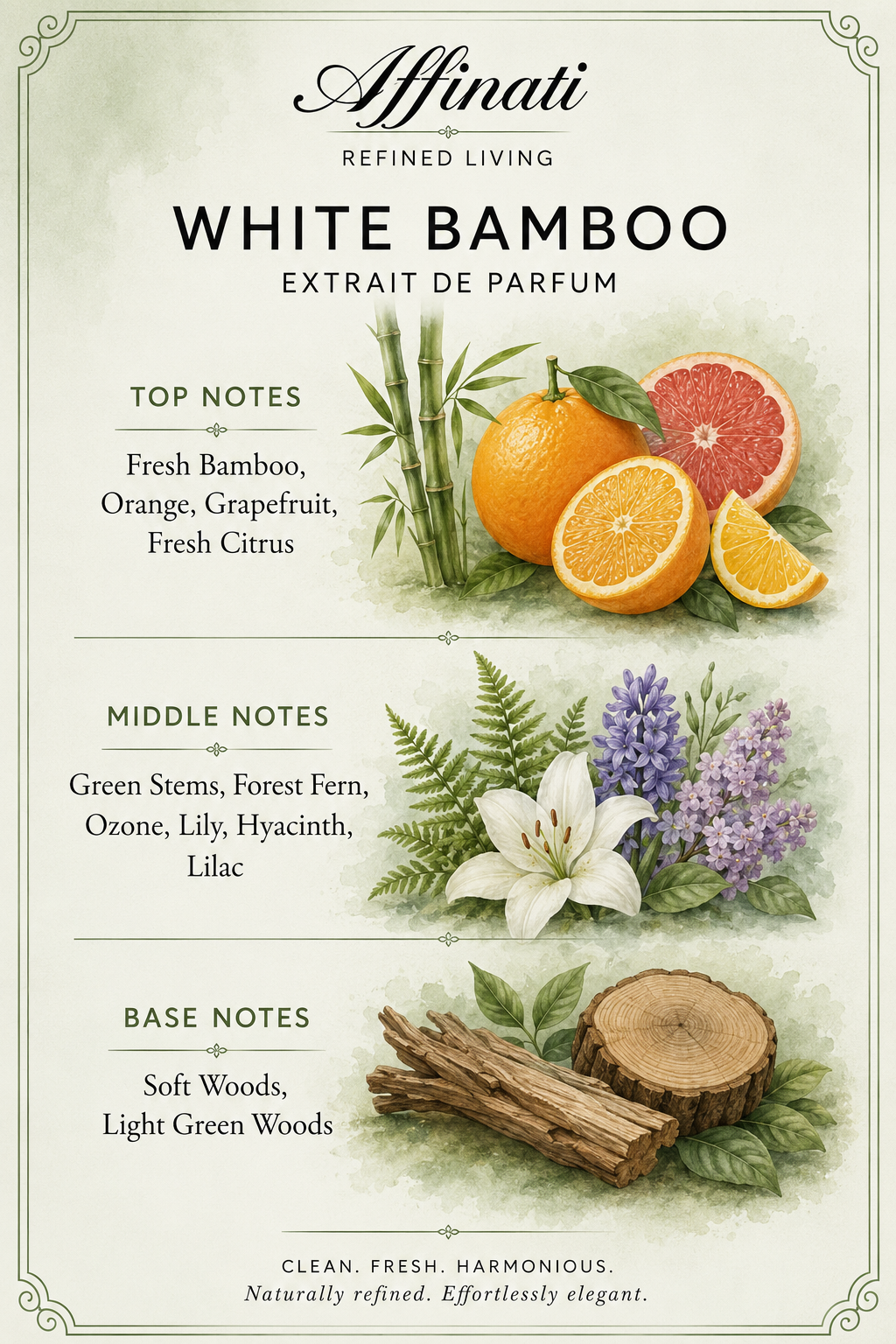 White Bamboo Perfume - Refreshing Citrus & Green Scent