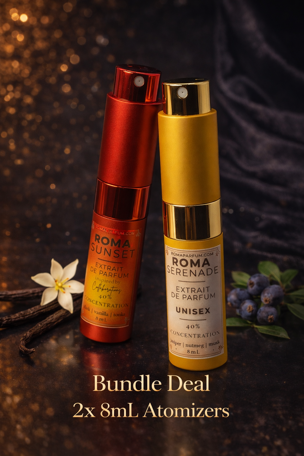 Roma Serenade + Roma Sunset Extrait de Parfum 8mL Duo Set