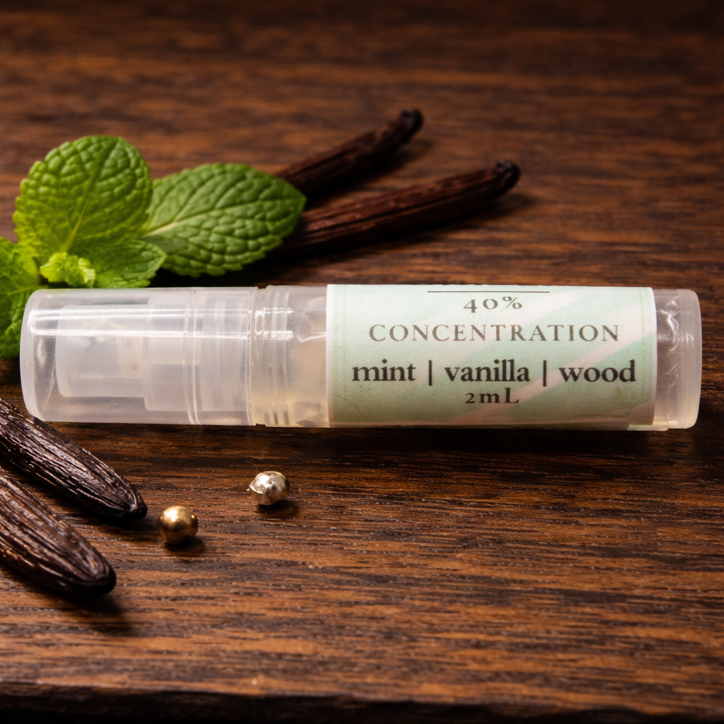 Roma Divine 2mL Extrait de Parfum Sample Unisex Mint Vanilla Wood