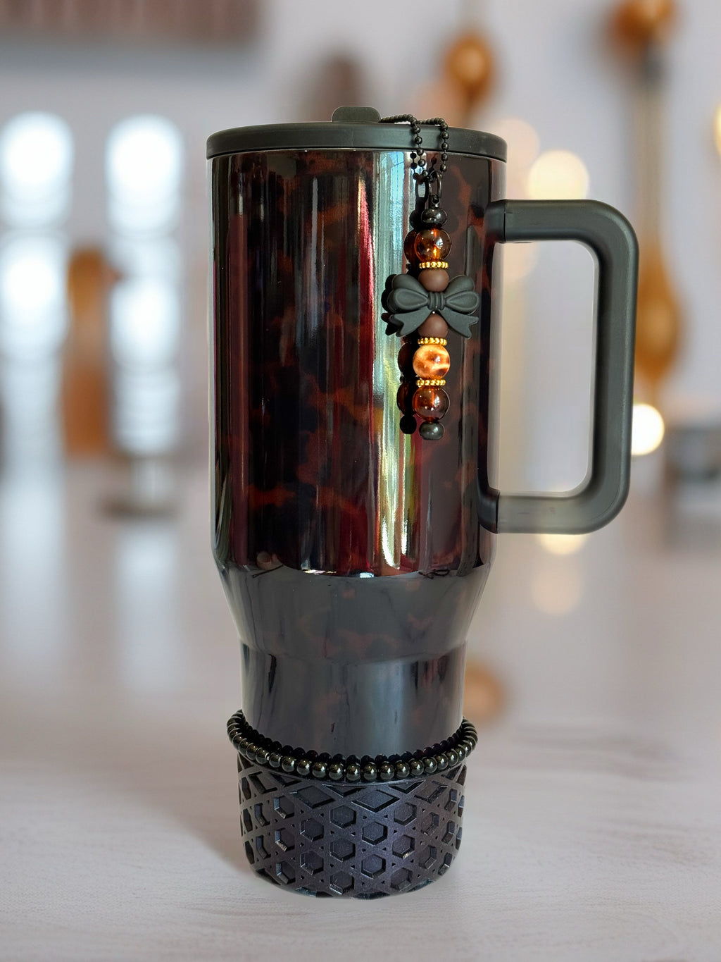 Tortoise Bar Charm - Tumbler Handle Charm