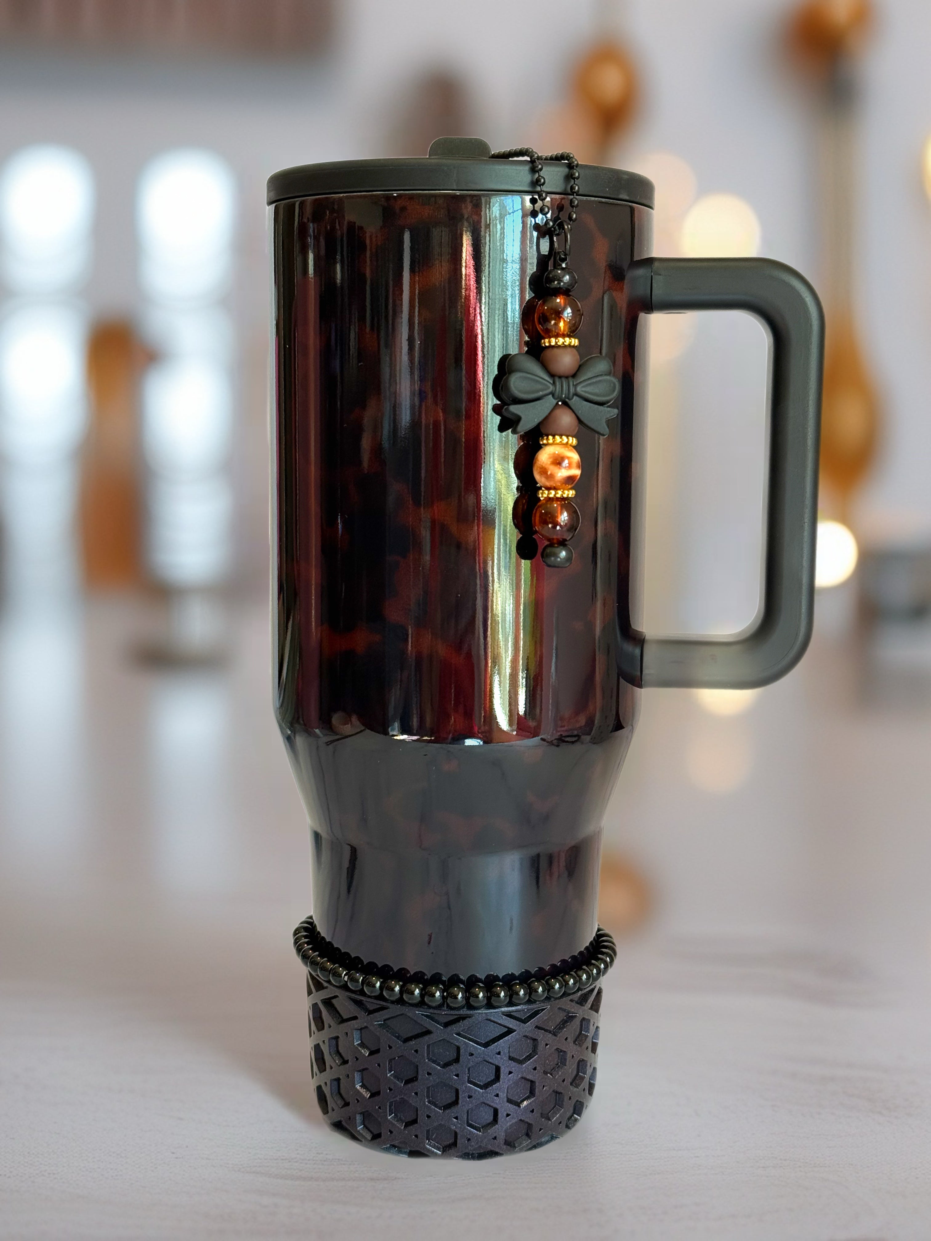 Tortoise Bar Charm - Tumbler Handle Charm